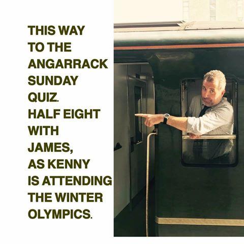 Pub Quiz tonight with our amazing quiz master Jimbo 